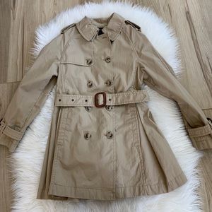 COPY - Ralph Lauren tan pleated trench coat in size 6Y